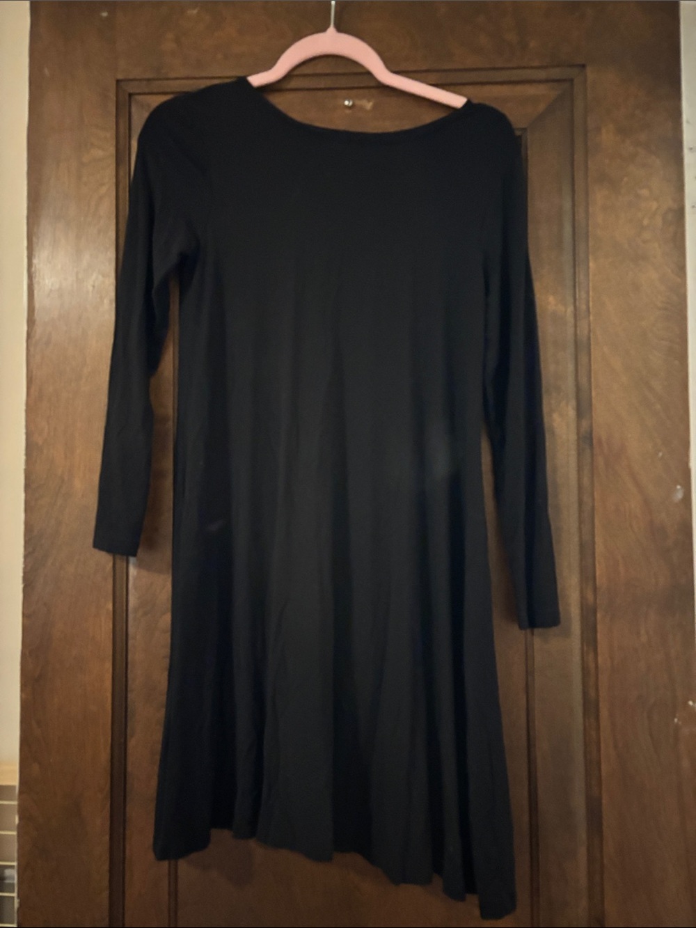 Old Navy Black Long Sleeve A-Line Dress